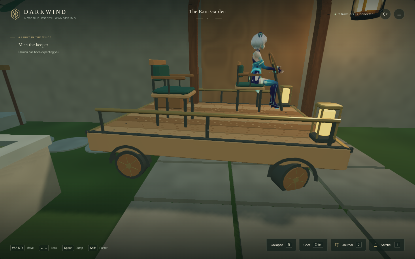Darkwind’s garden cart with travelers aboard